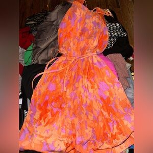 Vibrant Orange and Purple Dress